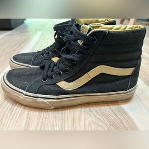 Vans Black And Gold Size Women's 9 and Men’s 7.5 50TH Anniversary Skate